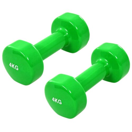 фото Гантели 4 кг в виниловой оболочке strong body, пара