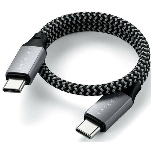 Кабель USB Type-C - USB Type-C, 0.25м, Satechi (ST-TCC10M) умная настольная лампа с беспроводным зарядным устройством и будильником