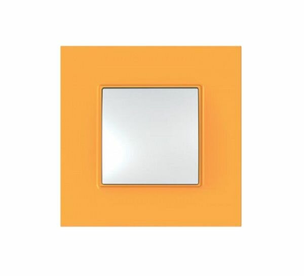 Рамка горизонтальная Schneider Electric Unica Quadro 1-м. оранжевый - фотография № 2