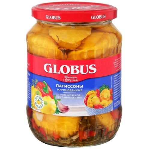 Патиссоны маринованные Globus, 680 г, 720 мл