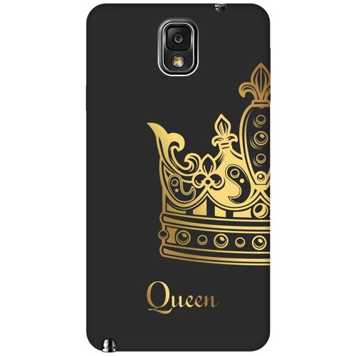 Матовый чехол True Queen для Samsung Galaxy Note 3 / Самсунг Ноут 3 с 3D эффектом черный матовый чехол kickboxing w для samsung galaxy note 3 самсунг ноут 3 с 3d эффектом черный