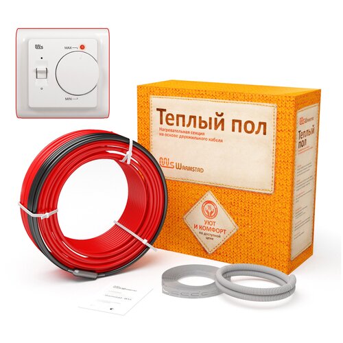 Комплект теплого пола под плитку Warmstad WSS-580Вт 39м c терморегулятором Warmstad ТР 111 6112₽