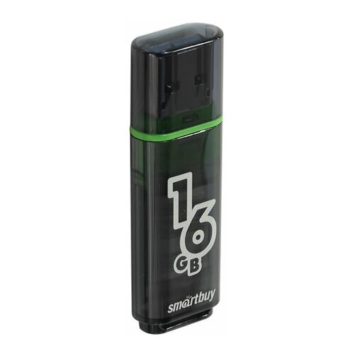 Флеш-диск 16 GB, SMARTBUY Glossy, USB 2.0, черный, SB16GBGS-K комплект 3 штуки