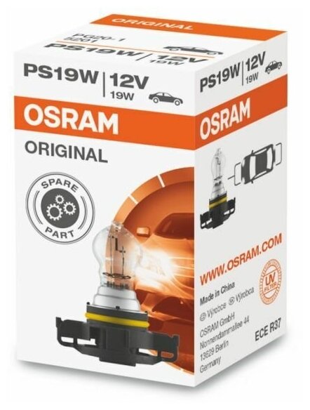 А/Лампы Osram 19w 12v Pg20-1 (1шт.) Osram арт. 5201