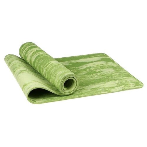 Коврик для йоги 183 х 61 х 0,8 см, цвет зелёный