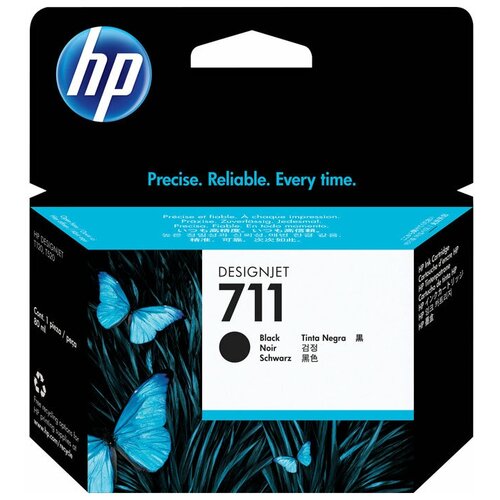 Картридж HP 711, черный, для струйного принтера, оригинал