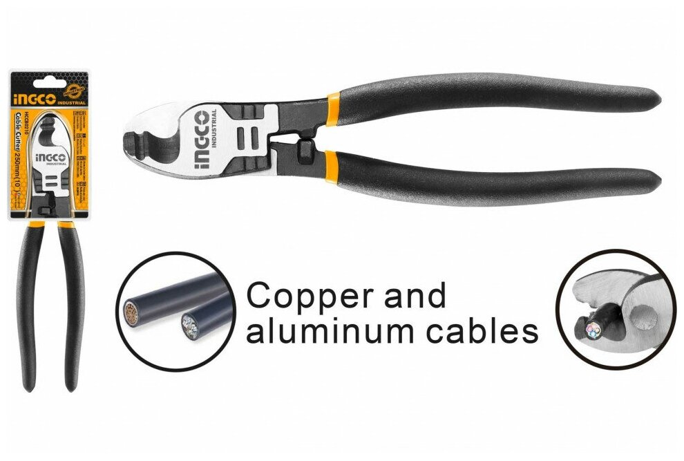 Ножницы для резки кабелей 250 мм INGCO HCCB0210 INDUSTRIAL - фотография № 2