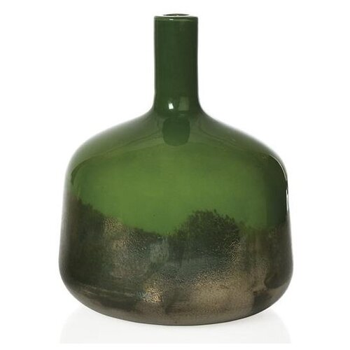 Baза, 23,5x19x19 см. Bottle Green Glass Andrea House