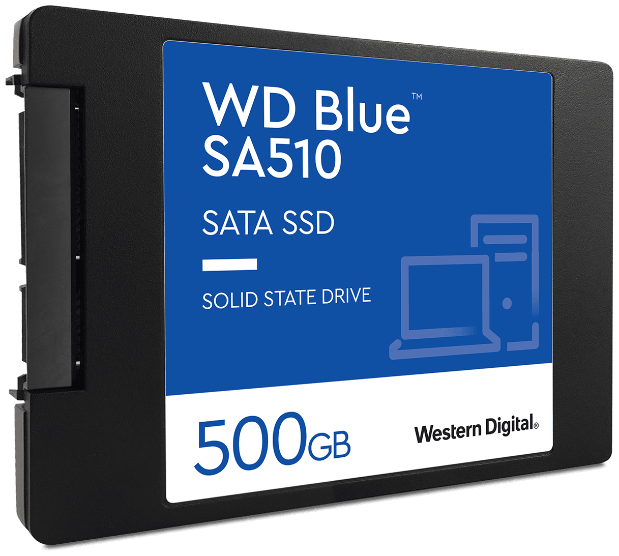 Твердотельный накопитель SSD 2.5 500 Gb Western Digital Blue SA510 Read 560Mb/s Write 510Mb/s 3D NAND TLC WDS500G3B0A