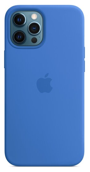 Панель силиконовая Apple Silicone Case with MagSafe для iPhone 12 Pro Max, Capri Blue