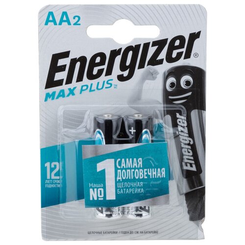 Элемент питания алкалиновый Max Plus LR6/316 BL2 (2/24) (блист.2шт) Energizer E301323102, 1УП.2 шт батарейка aa щелочная energizer lr6 2bl max plus maximum в блистере 2шт