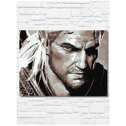 Картина по номерам на холсте Игра Witcher Ведьмак (PS 5, PS 4, PS 3, Xbox 360, Xbox ONE, PC, ios) - 9485 Г 30x40 картина по номерам на холсте игра witcher ведьмак ps 5 ps 4 ps 3 xbox 360 xbox one pc ios 9488 г 30x40