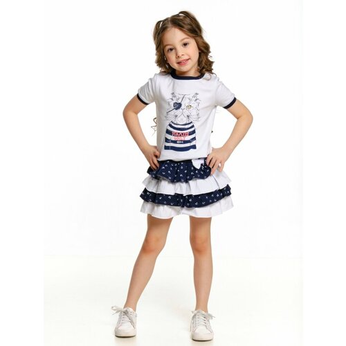 Комплект одежды  Mini Maxi для девочек, повседневный стиль, размер 92, белый, синий