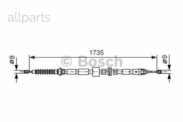 BOSCH 1987477734 Трос ручного тормоза