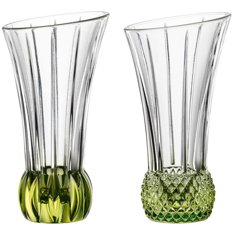 Nachtmann Набор хрустальных ваз для цветов Spring 13,6 см 2 пр. зеленый (103594)