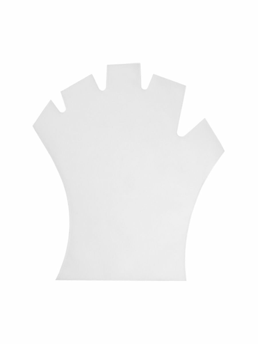 Перчатки-митенки защитные для маникюра, 12 пар (01 Белые ), Irisk, 4680379075548
