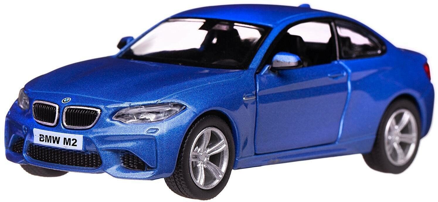 Машинка металлическая Uni-Fortune RMZ City 1:36 BMW M2 COUPE with Strip инерционная, 2 цвета (синий)