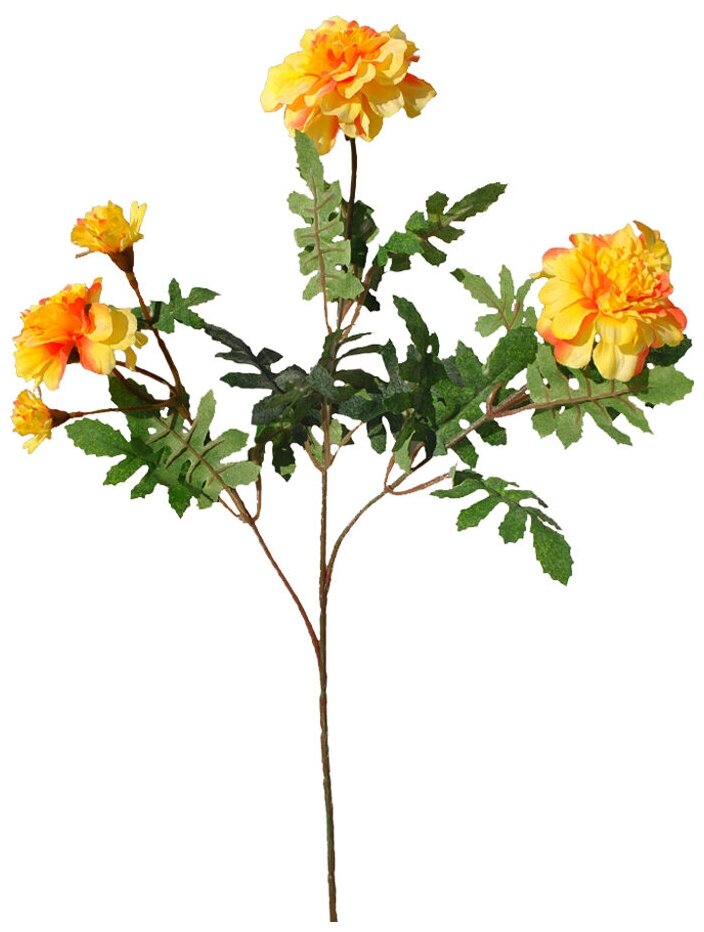 Искусственные цветы Бархотка желтая /Искусственные цветы для декора/Декор для дома