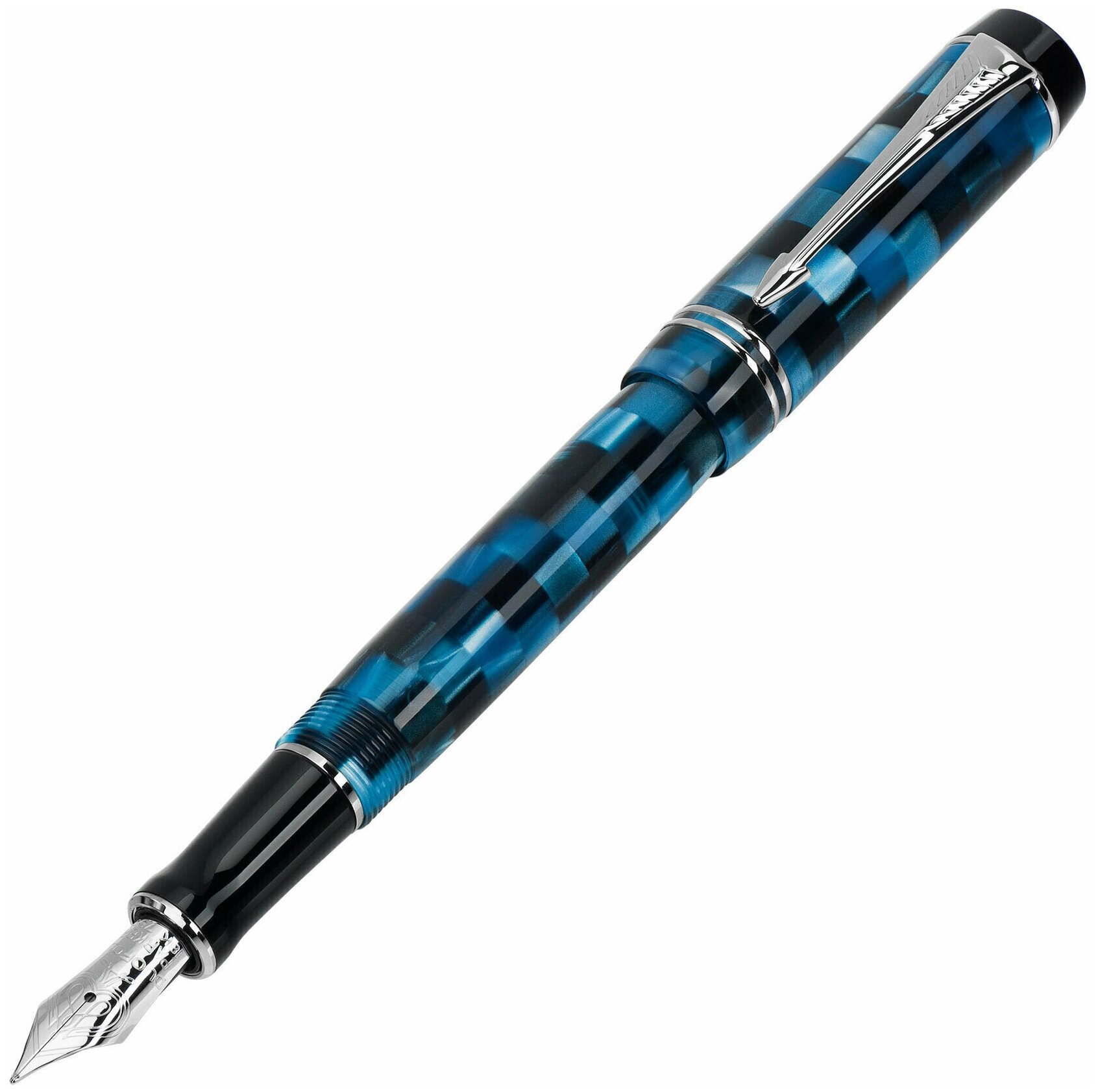 Перьевая ручка PARKER (Паркер) Duofold Mini Blue Platinum (S0779860)