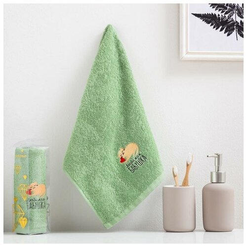 фото Полотенце махровое "любимая бабушка" 30х60 см, 100% хлопок, 340 гр/м2 5373445 этель