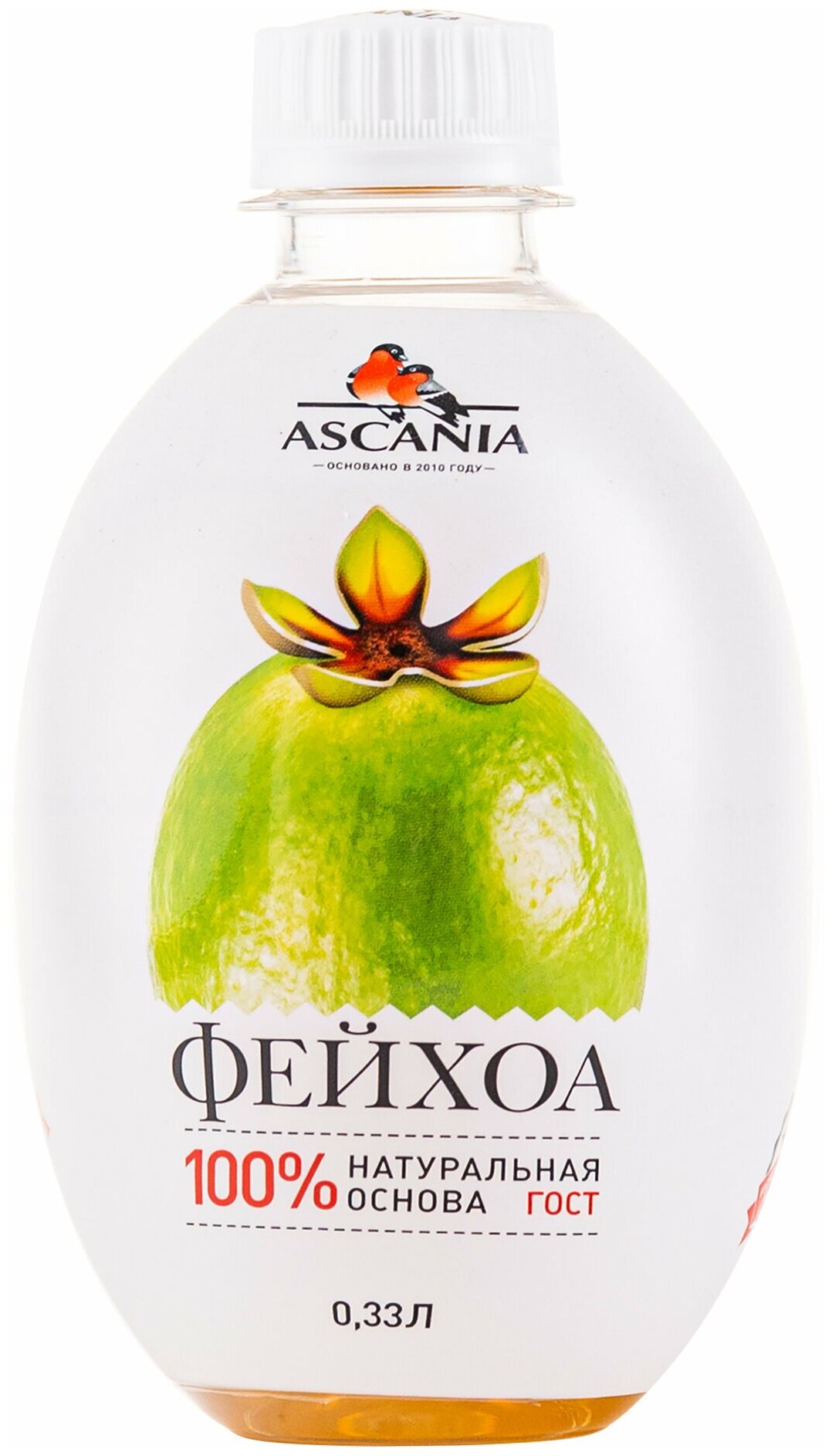 Газированный натуральный лимонад Ascania (Аскания), Фейхоа, пластиковая бутылка 0,33 литра (330 мл.) - 6 штук - фотография № 3