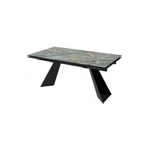 Стол обеденный для кухни CIAO Прямоугольный Раскладной, Стекло / МДФ, Мрамор