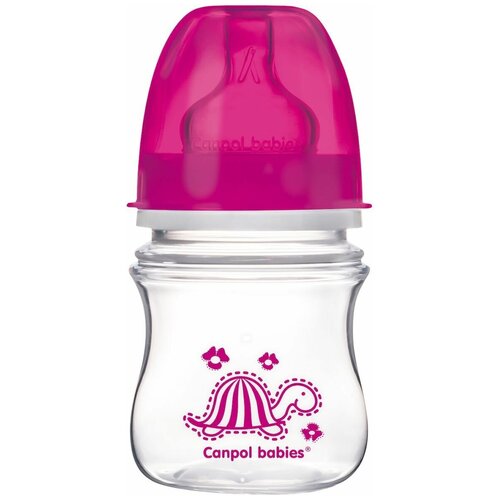 Бутылочка CANPOL BABIES CANPOL BABIES PP EasyStart Colourful animals, 120 мл 3мес+, розовый