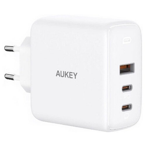 Сетевое зарядное устройство Aukey Omnia Mix 3 PD 90W USB-A x1, USB-C x2 PA-B6S (White)