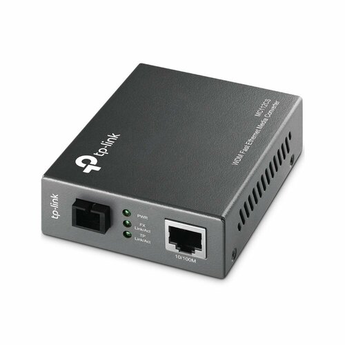 Медиаконвертер TP-LINK MC112CS, сталь, поддержка Full Duplex медиаконвертер tp link mc112cs 10 100mbit rj45 sc 802 3u 10 100base tx 100base fx