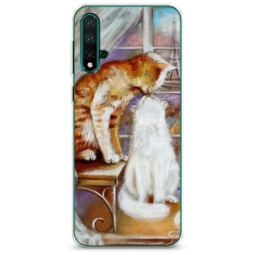 фото Силиконовый чехол "влюбленные котики 1" на huawei nova 5 / хуавей нова 5 case place