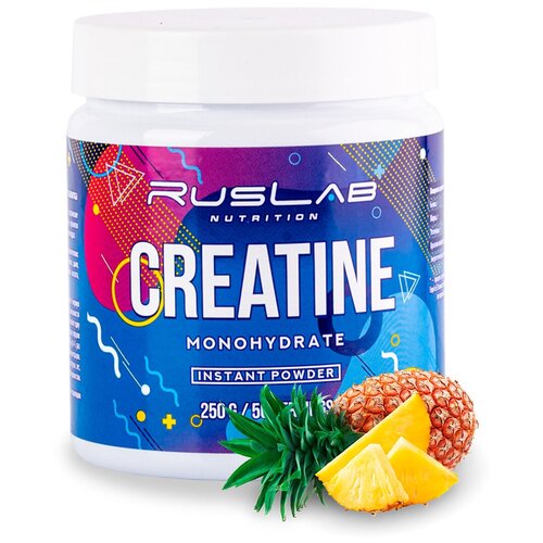 Аминокислота CREATINE MONOHYDRATE (250 гр), вкус ананас аминокислота bcaa 2 1 1 250 гр вкус ананас