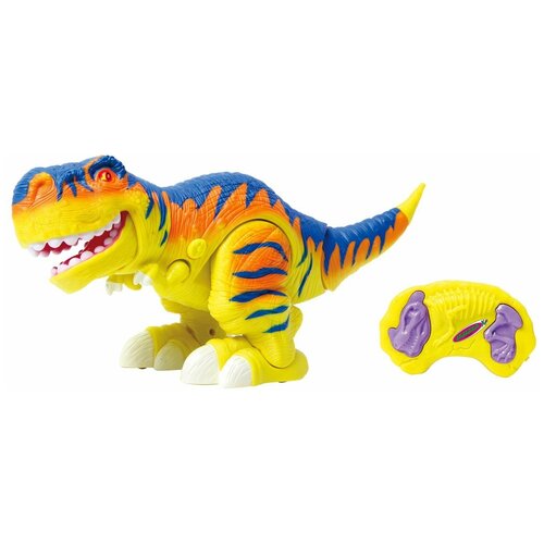 Робот Dinosaurs Island Toys Dino World, RS6156, Тиранозавр, желтый/синий радиоуправляемый робот dinosaurs island toys динозавр тиранозавр rs6126a