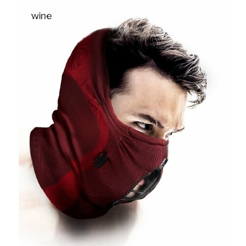 фото Балаклава , размер one size, бордовый naroo mask
