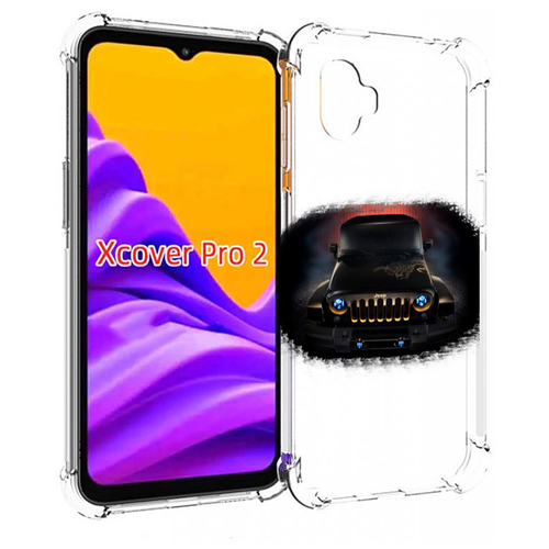 Чехол MyPads jeep джип 2 для Samsung Galaxy Xcover Pro 2 задняя-панель-накладка-бампер