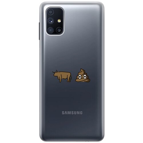 Силиконовый чехол с принтом Bull Shit для Samsung Galaxy M51 / Самсунг М51 матовый чехол bull shit для samsung galaxy m51 самсунг м51 с 3d эффектом желтый