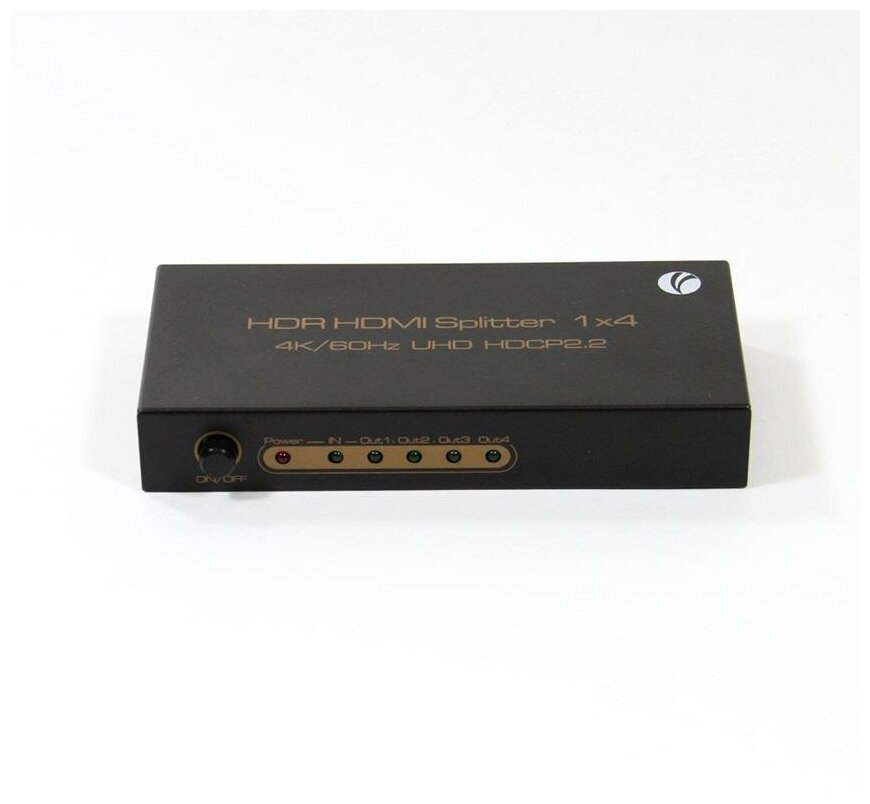 Разветвитель/ Разветвитель VCOM DD424 HDMI(19F)-4xHDMI(19F) v2.0 4K, черный