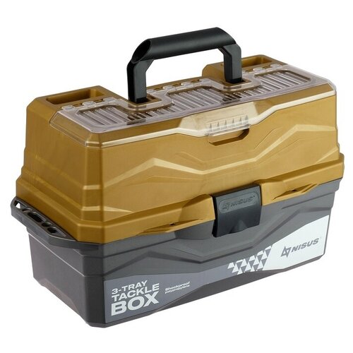 Ящик для снастей NISUS Tackle Box трехполочный, цвет золотой (242374) стол монтажный алюминиевый logic carp tackle box table