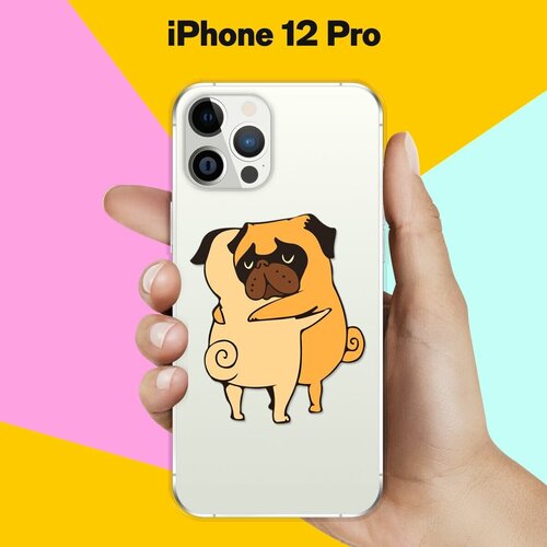 Силиконовый чехол Мопсы на Apple iPhone 12 Pro силиконовый чехол на apple iphone 12 12 pro эпл айфон 12 12 про с рисунком space stickers