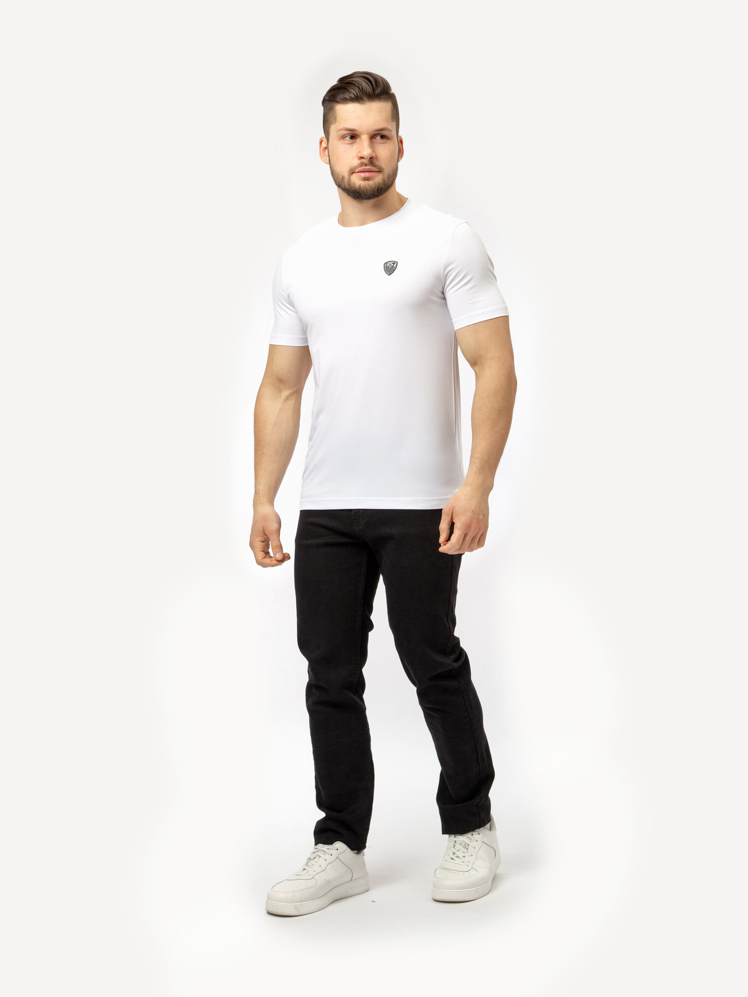 Футболка спортивная EA7 EMPORIO ARMANI, размер XS, белый — фото 1