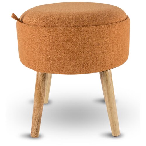 Пуфик-журнальный столик на деревянных ножках Scandi, MY20A539-ORG