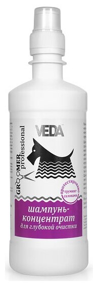 VEDA GROOMER professional Шампунь-концентрат для животных, для глубокой очистки, 500 мл