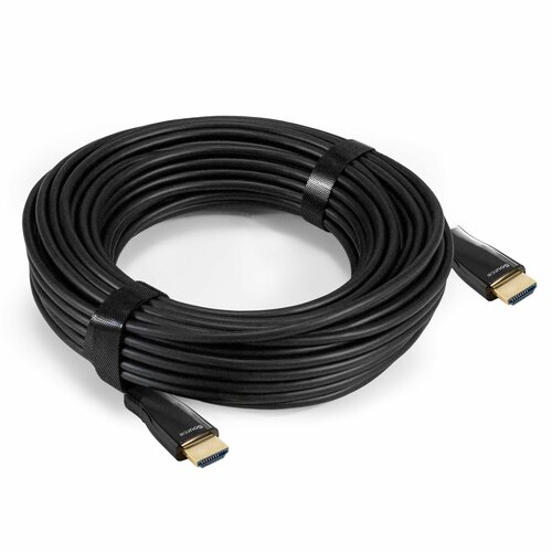 Активный оптический кабель HDMI ExeGate EX-CC-HDMI2-20.0 (19M/19M, v2.0, 20м, 4K UHD, Ethernet, позолоченные контакты) EX294699RUS кабель hdmi exegate ex cc hdmi8k 2 0f 19m 19m v2 1 2м 8k uhd ethernet ферритовые кольца позолоченные контакты ex294703rus