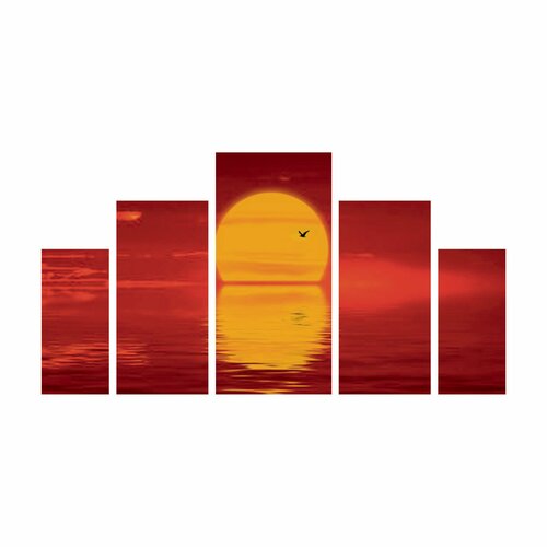Модульная картина Красный закат Размер162х80см 28х4028х6038х8028х6028х40 6623₽