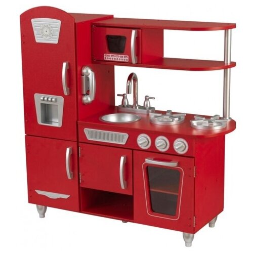 Игровой набор Kidkraft Кухня из дерева Винтаж, красный (Red Vintage Kitchen)