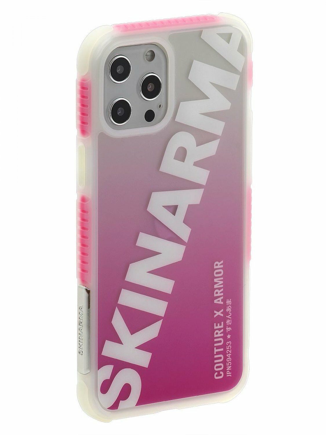 Чехол для iPhone 12 Pro Max Skinarma Keisha Pink, противоударная пластиковая накладка с рисунком, силиконовый бампер с защитой камеры