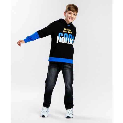 фото Толстовка button blue, размер 134, мультиколор