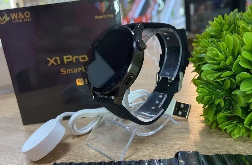 Умные часы X1 PRO MAX Smart Watch 2023 круглые мужские, iOS, Android, Черный