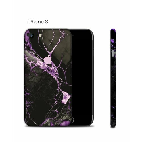 Бронепленка для задней панели iPhone 8 черный, черный, фиолетовый