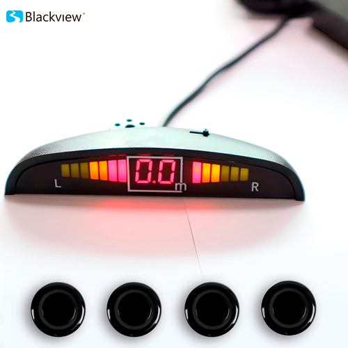 Парктроники Датчики парковки на автомобиль 4 шт с дисплеем Blackview PS-41-18 черный 999₽