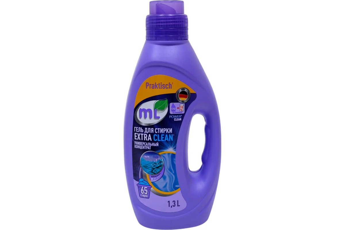 Гель для стирки цветного и белого белья Meine Liebe mL EXTRA CLEAN, универсальный, концентрат, эффективная формула, 1.3 л ML31224